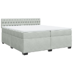 Giroletto a Molle con Materasso Grigio Chiaro 200x200cm Velluto