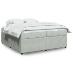 Giroletto a Molle con Materasso Grigio Chiaro 200x200cm Velluto