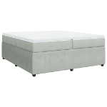Giroletto a Molle con Materasso Grigio Chiaro 200x200cm Velluto