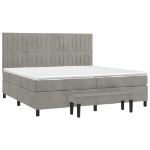 Giroletto a Molle con Materasso Grigio Chiaro 200x200cm Velluto