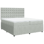 Giroletto a Molle con Materasso Grigio Chiaro 200x200cm Velluto