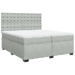 Giroletto a Molle con Materasso Grigio Chiaro 200x200cm Velluto