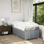 Giroletto a Molle con Materasso Grigio Chiaro 80x200 cm Tessuto