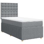 Giroletto a Molle con Materasso Grigio Chiaro 80x200 cm Tessuto