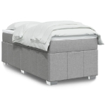 Giroletto a Molle con Materasso Grigio Chiaro 80x200 cm Tessuto