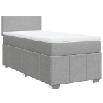 Giroletto a Molle con Materasso Grigio Chiaro 80x200 cm Tessuto