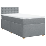 Giroletto a Molle con Materasso Grigio Chiaro 80x200 cm Tessuto