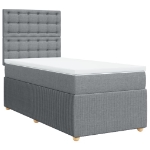 Giroletto a Molle con Materasso Grigio Chiaro 80x200 cm Tessuto