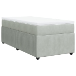 Giroletto a Molle con Materasso Grigio Chiaro 80x200 cm Velluto