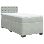 Giroletto a Molle con Materasso Grigio Chiaro 80x200 cm Velluto