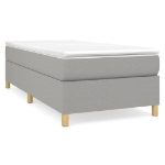 Giroletto a Molle con Materasso Grigio Chiaro 90x190 cm Tessuto