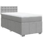Giroletto a Molle con Materasso Grigio Chiaro 90x190 cm Tessuto