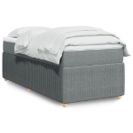 Giroletto a Molle con Materasso Grigio Chiaro 90x190 cm Tessuto