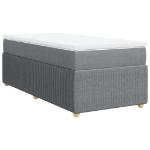 Giroletto a Molle con Materasso Grigio Chiaro 90x190 cm Tessuto