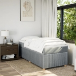 Giroletto a Molle con Materasso Grigio Chiaro 90x190 cm Tessuto