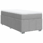 Giroletto a Molle con Materasso Grigio Chiaro 90x190 cm Tessuto