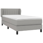 Giroletto a Molle con Materasso Grigio Chiaro 90x190 cm Tessuto
