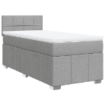 Giroletto a Molle con Materasso Grigio Chiaro 90x190 cm Tessuto