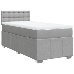 Giroletto a Molle con Materasso Grigio Chiaro 90x190 cm Tessuto