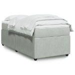 Giroletto a Molle con Materasso Grigio Chiaro 90x190 cm Velluto