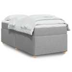 Giroletto a Molle con Materasso Grigio Chiaro 90x200 cm Tessuto
