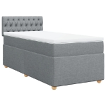 Giroletto a Molle con Materasso Grigio Chiaro 90x200 cm Tessuto