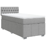 Giroletto a Molle con Materasso Grigio Chiaro 90x200 cm Tessuto