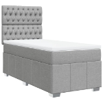 Giroletto a Molle con Materasso Grigio Chiaro 90x200 cm Tessuto