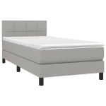 Giroletto a Molle con Materasso Grigio Chiaro 90x200 cm Tessuto