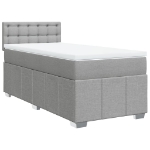 Giroletto a Molle con Materasso Grigio Chiaro 90x200 cm Tessuto
