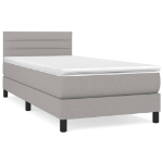 Giroletto a Molle con Materasso Grigio Chiaro 90x200 cm Tessuto