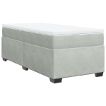 Giroletto a Molle con Materasso Grigio Chiaro 90x200 cm Velluto