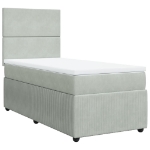 Giroletto a Molle con Materasso Grigio Chiaro 90x200 cm Velluto