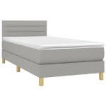 Giroletto a Molle con Materasso Grigio Chiaro100x200 cm Tessuto
