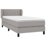 Giroletto a Molle con Materasso Grigio Chiaro100x200 cm Tessuto