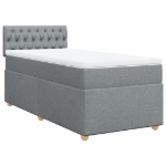 Giroletto a Molle con Materasso Grigio Chiaro100x200 cm Tessuto