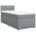 Giroletto a Molle con Materasso Grigio Chiaro100x200 cm Tessuto