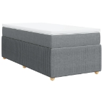 Giroletto a Molle con Materasso Grigio Chiaro100x200 cm Tessuto