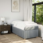 Giroletto a Molle con Materasso Grigio Chiaro100x200 cm Tessuto