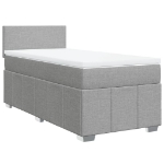 Giroletto a Molle con Materasso Grigio Chiaro100x200 cm Tessuto