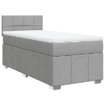Giroletto a Molle con Materasso Grigio Chiaro100x200 cm Tessuto