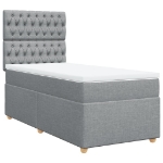 Giroletto a Molle con Materasso Grigio Chiaro100x200 cm Tessuto