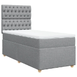 Giroletto a Molle con Materasso Grigio Chiaro100x200 cm Tessuto