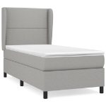 Giroletto a Molle con Materasso Grigio Chiaro100x200 cm Tessuto