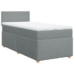Giroletto a Molle con Materasso Grigio Chiaro100x200 cm Tessuto