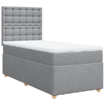 Giroletto a Molle con Materasso Grigio Chiaro100x200 cm Tessuto
