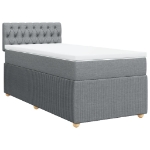 Giroletto a Molle con Materasso Grigio Chiaro100x200 cm Tessuto