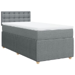Giroletto a Molle con Materasso Grigio Chiaro100x200 cm Tessuto