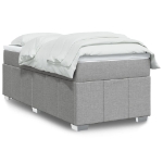 Giroletto a Molle con Materasso Grigio Chiaro100x200 cm Tessuto