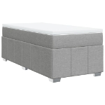 Giroletto a Molle con Materasso Grigio Chiaro100x200 cm Tessuto
